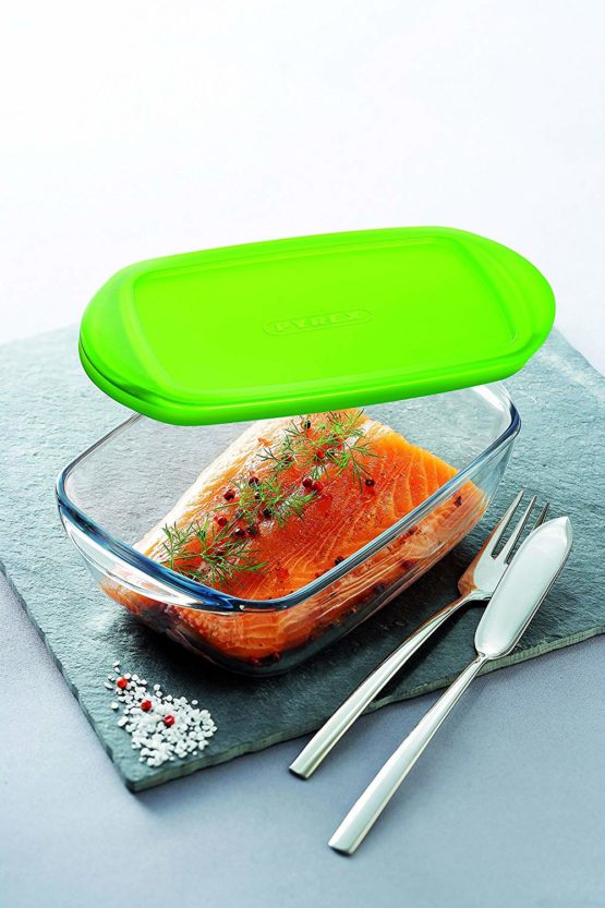 Pyrex Cook & Store Glass rectangular Dish high resistance with lid 28x20x8 cm - Image 3