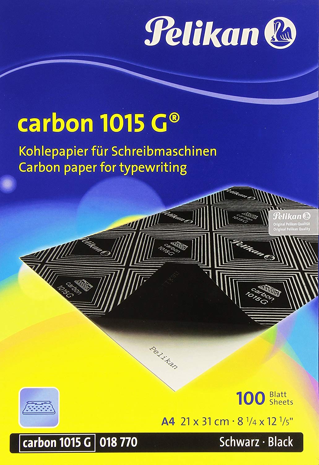 Carbon Paper A4 Pelikan 100 Sheets, black, 1 - Pack
