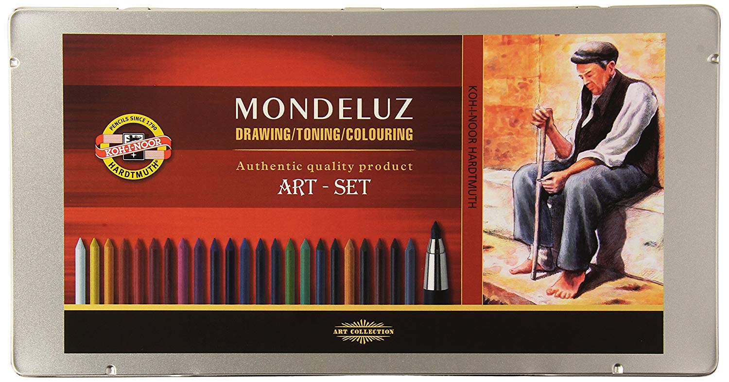 KOH-I-NOOR Mondeluz Drawing Aquarell Set, Gray
