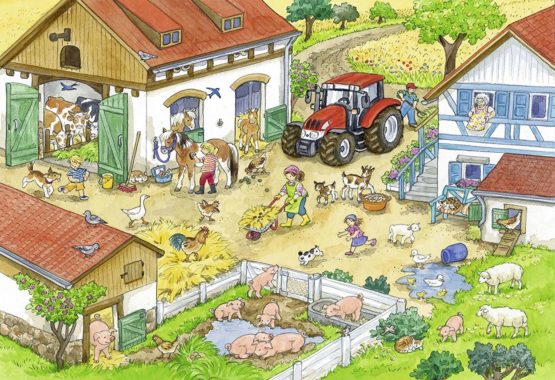 Ravensburger Puzzle – 09195 Child Classic – Day At The Farm – 2 x 24 Pieces - Image 3