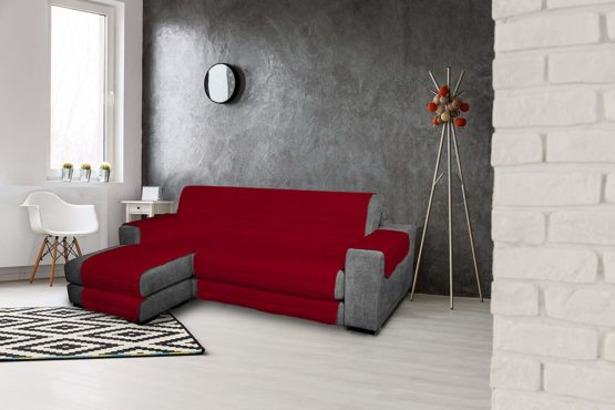 ELEGANT Quilted Sofa Cover, Bordeaux 240cm + chaiselongue - Image 3