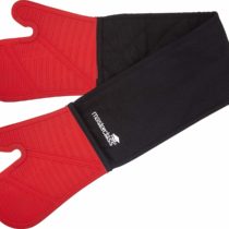 MasterClass MCDBSILGLOVE Double Oven Glove, Silicone/Cotton, Black/Red, Double