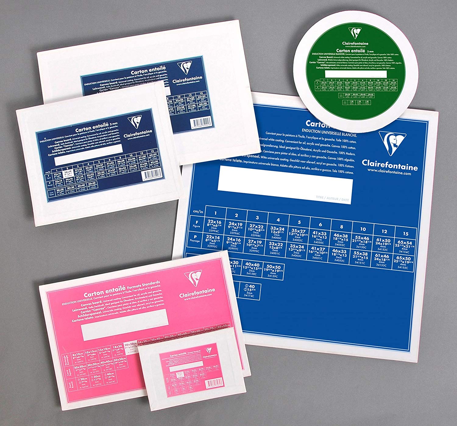 Clairefontaine - Ref 33977C - White Canvas Board (Standard) - 30 x 40cm - 3mm Thick, Made from 100% Cotton - Image 2