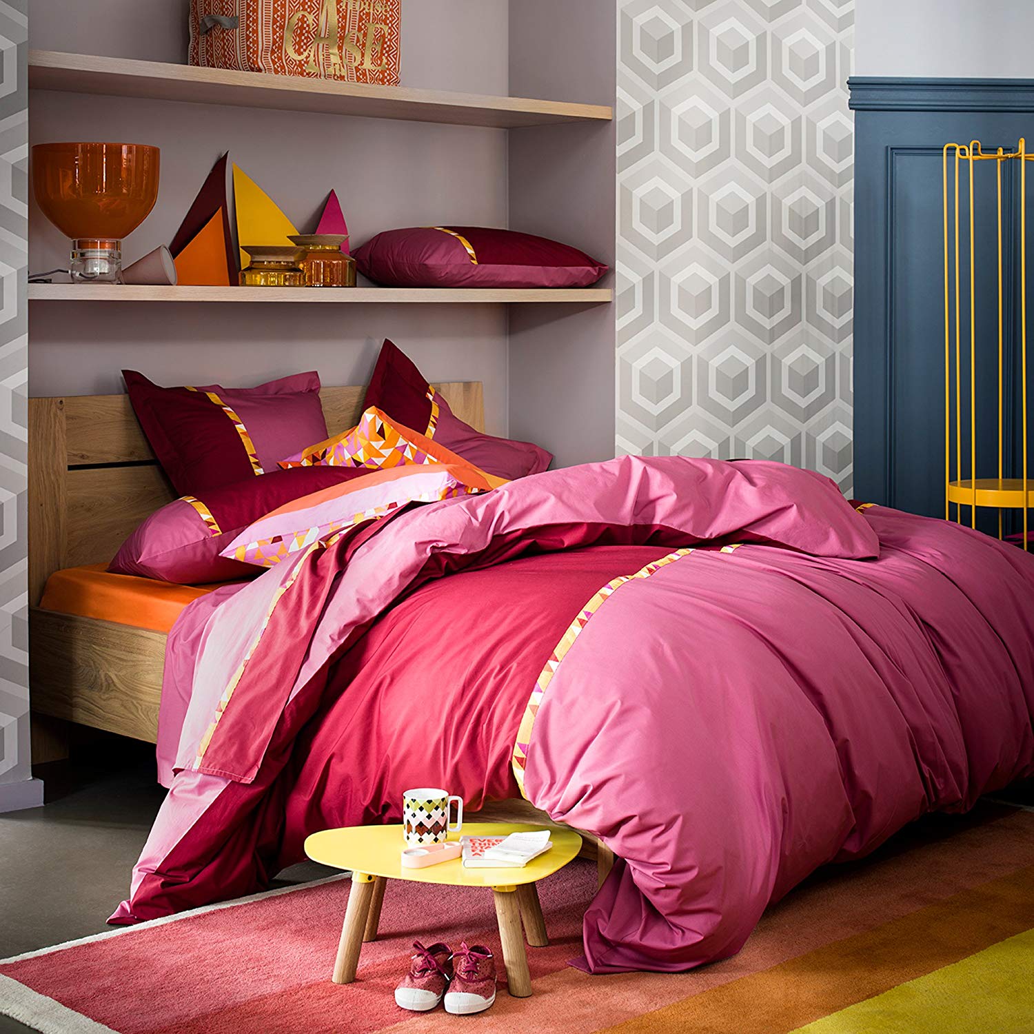 ESSIX 3359101042646 Toi & Moi PWS Cotton Square Pillowcase 65 x 65 cm pink, 65x65x2 cm - Image 3