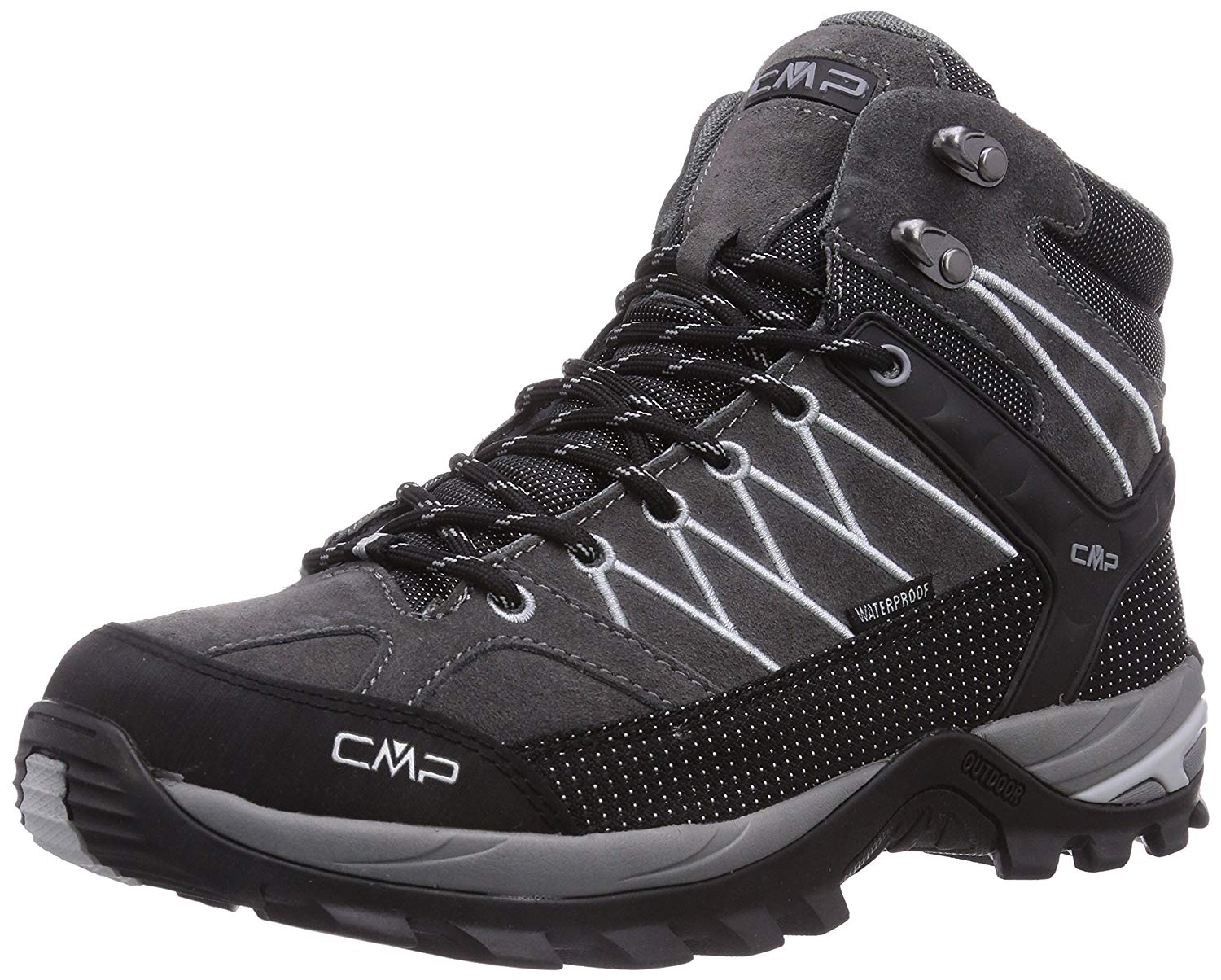 CMP Rigel Mid Trekking Shoes Wp Grey UK 12, 12 UK