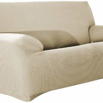 Eysa Sucre Sofa Cover, Polyester, Ecru, Three_Seats