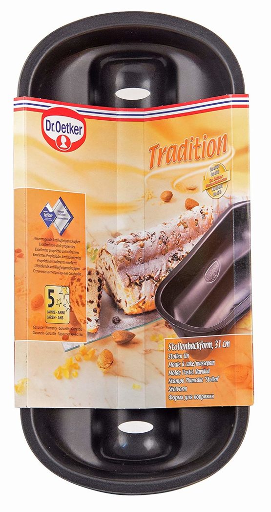 Dr. Oetker Tradition 31 cm Non-Stick Bakeware Stollen Mould, Black - Image 4