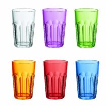 Guzzini 07230652 Plastic Tumblers 6-Piece Set Highly Polished
