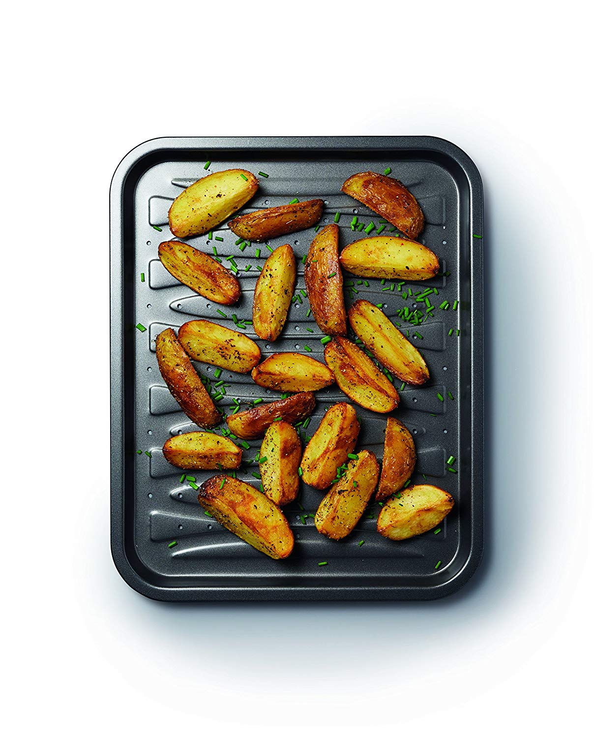MasterClass Crisper Tray with PFOA Non Stick, Robust 1 mm Carbon Steel, 39 x 31.5 cm, Silver, 39 x 31.5cm - Image 3