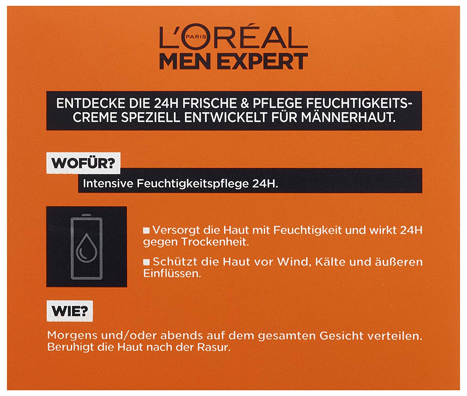 L'Oréal Paris Men Expert "Hydra Intensive" Moisturising Cream 50 ml, 50 ml (Pack of 1) - Image 4