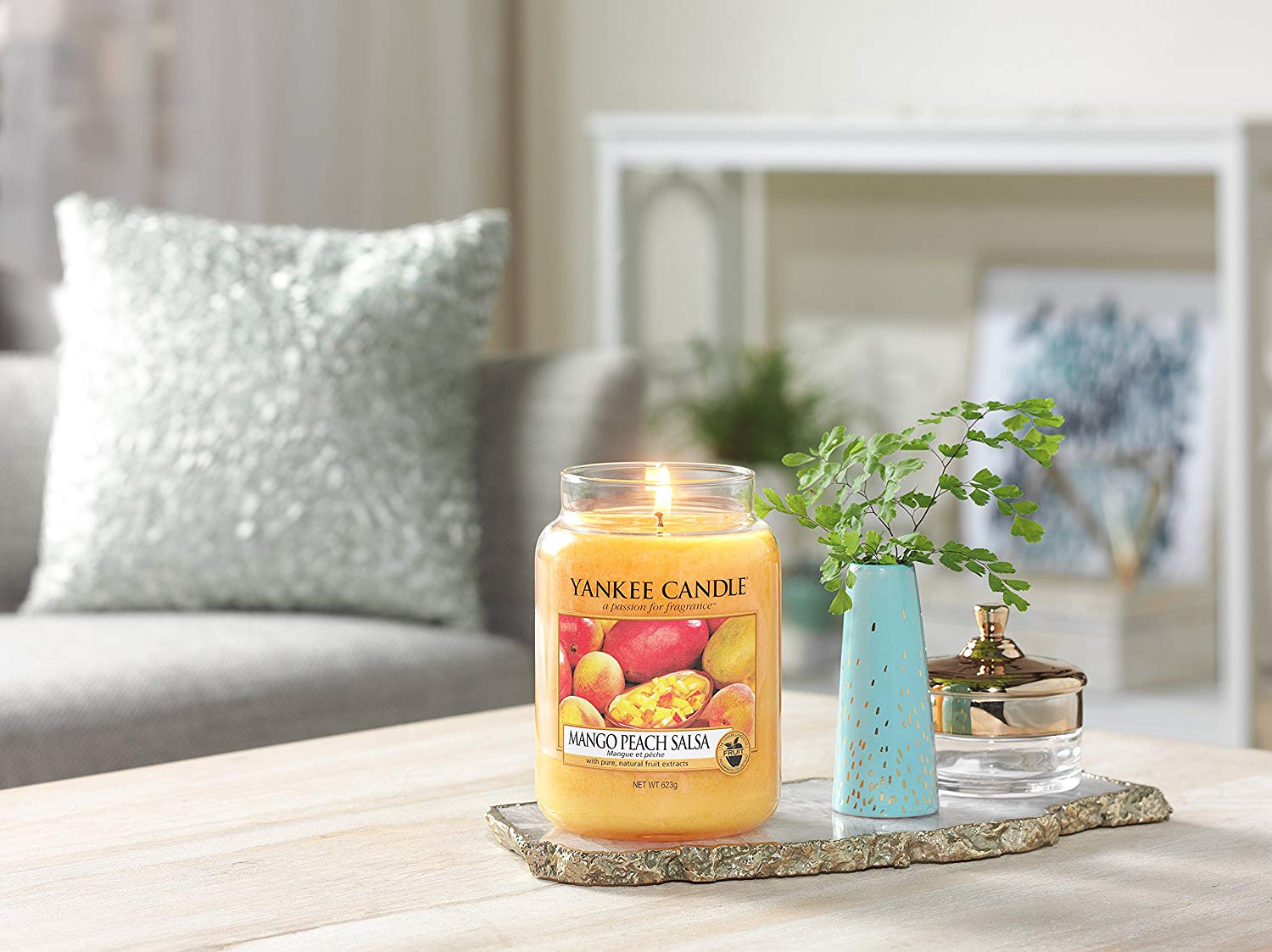 Yankee Candle Scented Candle Mango Peach Salsa Large Jar Burn Time: up to 150 Hours Perfect Gifts for Women - Image 2