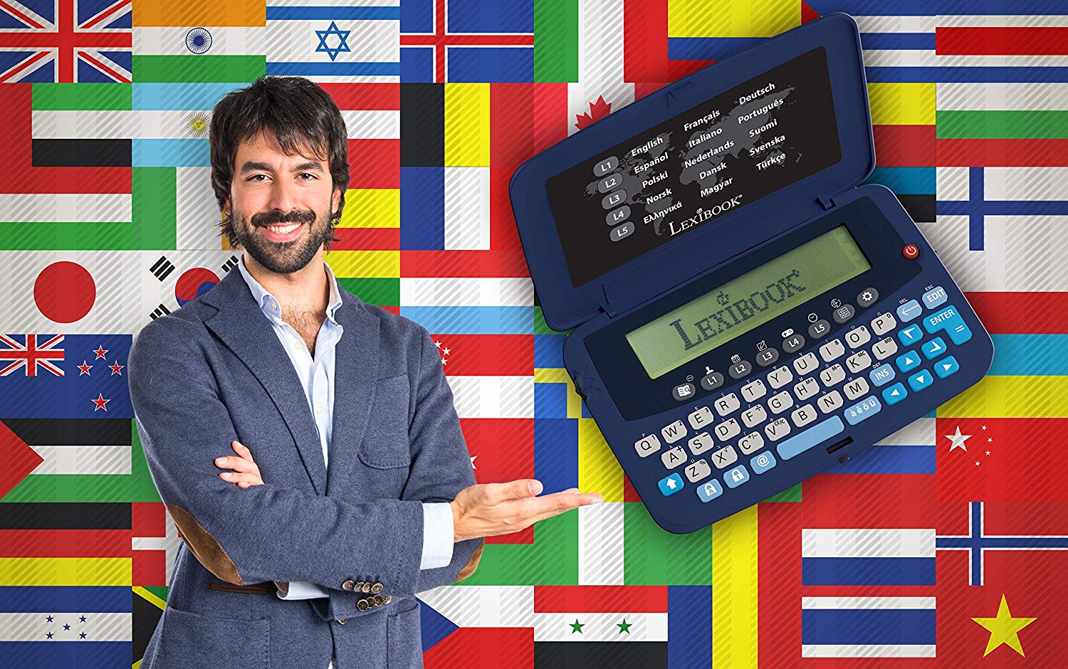 LEXIBOOK, 15-Language Translator, Integrated euro converter, Battery, Purple/Black, NTL1570, Blue, standard size - Image 4