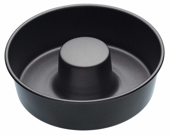MasterClass KCMCHB76 20 cm Ring Cake Tin with PFOA Non Stick, Robust 1 mm Carbon Steel, 8 Inch Savarin Mould, Grey