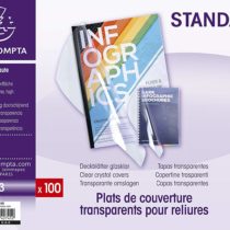 Exacompta PVC Transparent Covers for Presentation Binders, A3 - Clear, Pack of 100