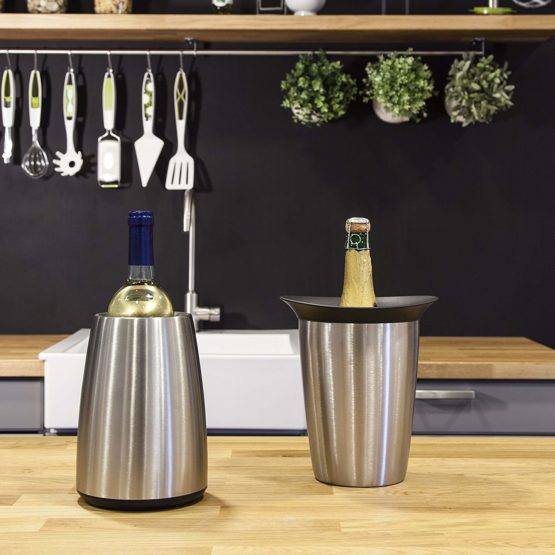 Vacu Vin Active Cooler Champagne Elegant Stainless Steel, Silicone, Silver, 22x19x18 - Image 2