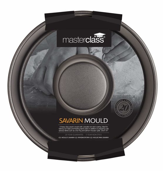 MasterClass KCMCHB76 20 cm Ring Cake Tin with PFOA Non Stick, Robust 1 mm Carbon Steel, 8 Inch Savarin Mould, Grey - Image 2
