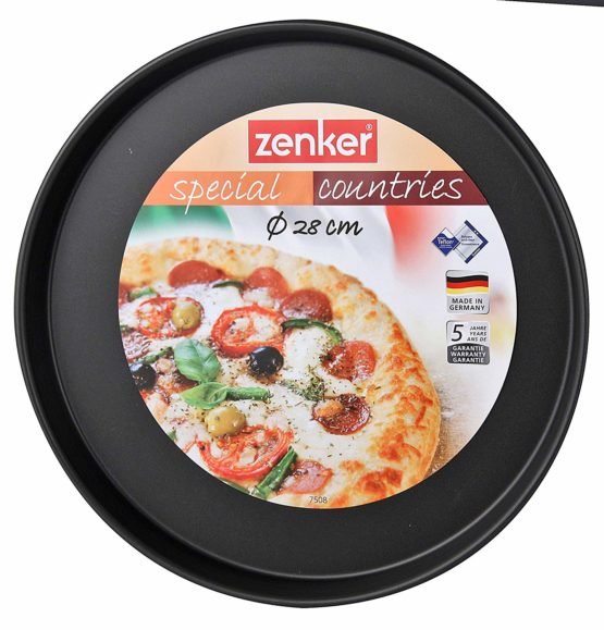 Zenker Pizza Tray Special Countries Ø28 cm in black, Stainless Steel, 28.5 x 28.5 x 2.5 cm - Image 2