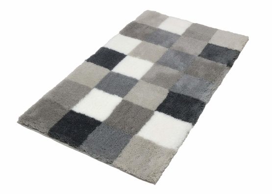 Kleine Wolke "Caro" Bath rug, 70 x 120 cm Grey/White