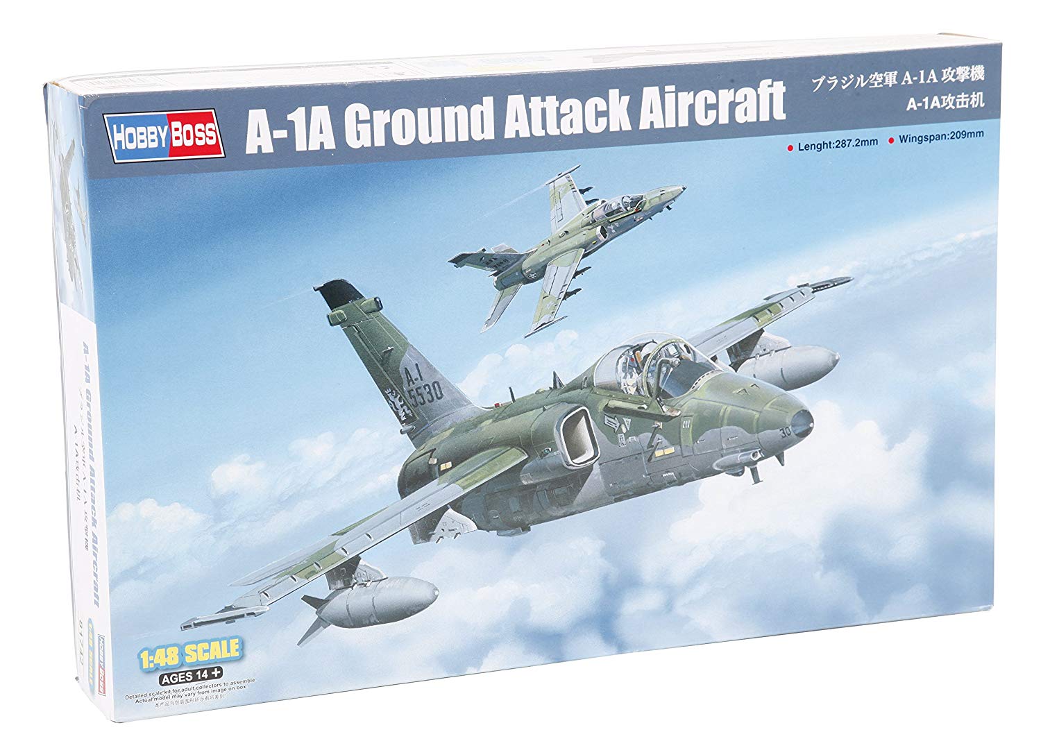 Hobby Boss 1/48 A-1A (AMX) Ground Attack Aircraft # 81742, Weiß, 1:48 Scale