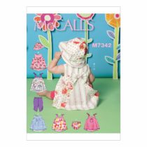 McCall's Patterns 7342 YA5,Infants Dresses,Panties,Leggings and Hat,Sizes NB-XL, cotton, One Envelope