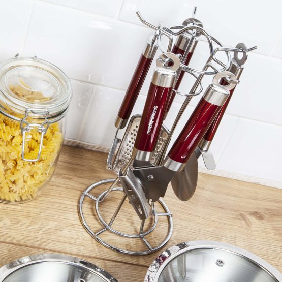 Morphy Richards 46811 Kitchen Utensils Set, Accents Range, Kitchen Gadget Set, Stainless Steel, Red, 4-Piece - Image 3