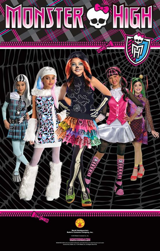 Rubie's Official Skelita Calvaeras + Tights Girls Fancy Dress Halloween Monster High Kids Costume - Image 3