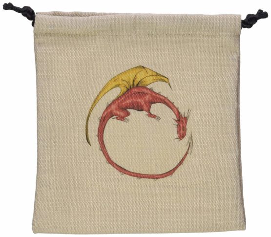 Q WORKSHOP Dragon beige & multicolor Dice Bag