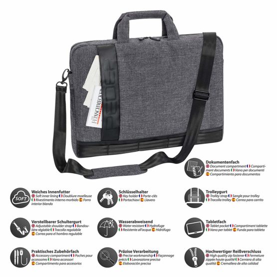 PEDEA Fancy Laptop Bag with Accessory Tray and Shoulder Strap - Image 3