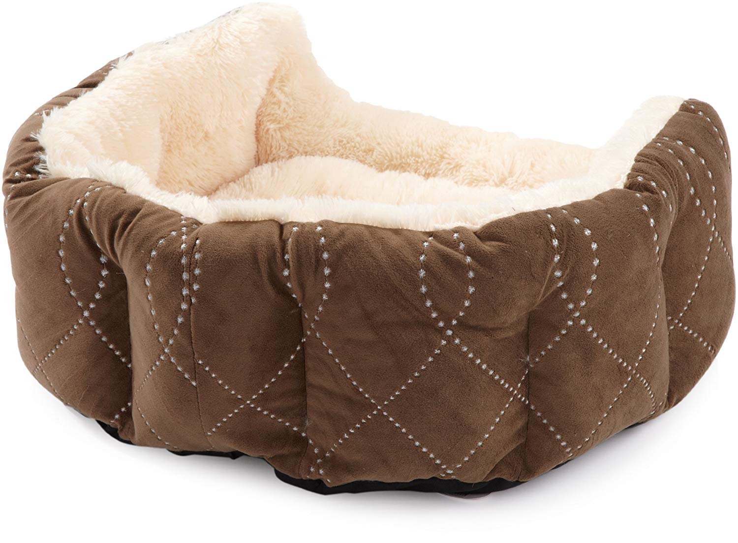 Nobby Comfort Bed Ceno, 55 x 50 x 21 cm, Beige,Brown, 55 x 50 x 21 cm (L x W x H) - Image 2