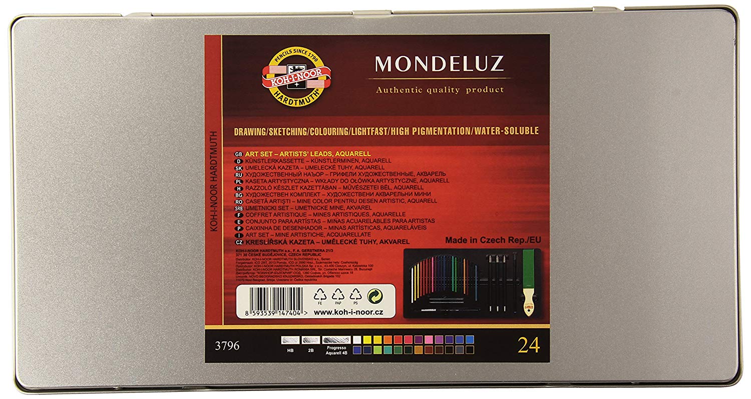 KOH-I-NOOR Mondeluz Drawing Aquarell Set, Gray - Image 2