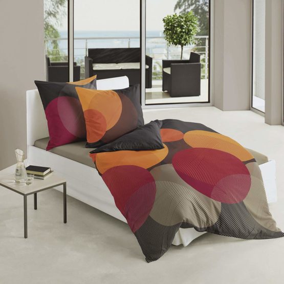 Bierbaum Maco Satin bedding 6155 Design Cocoa 09, mako satin, brown, 155 cm x 220 cm - Image 2