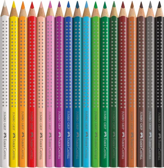 Iden Faber Castell 280921 - Jumbo Grip Coloured Pencils 8ct with Pencil and Name Tag Pen - Image 2