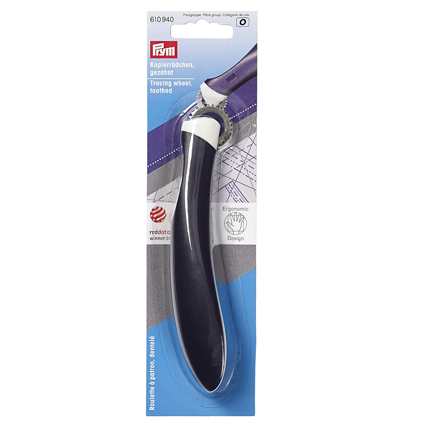 Prym Tracing Wheel Toothed Ergonomic,Blue - Image 3