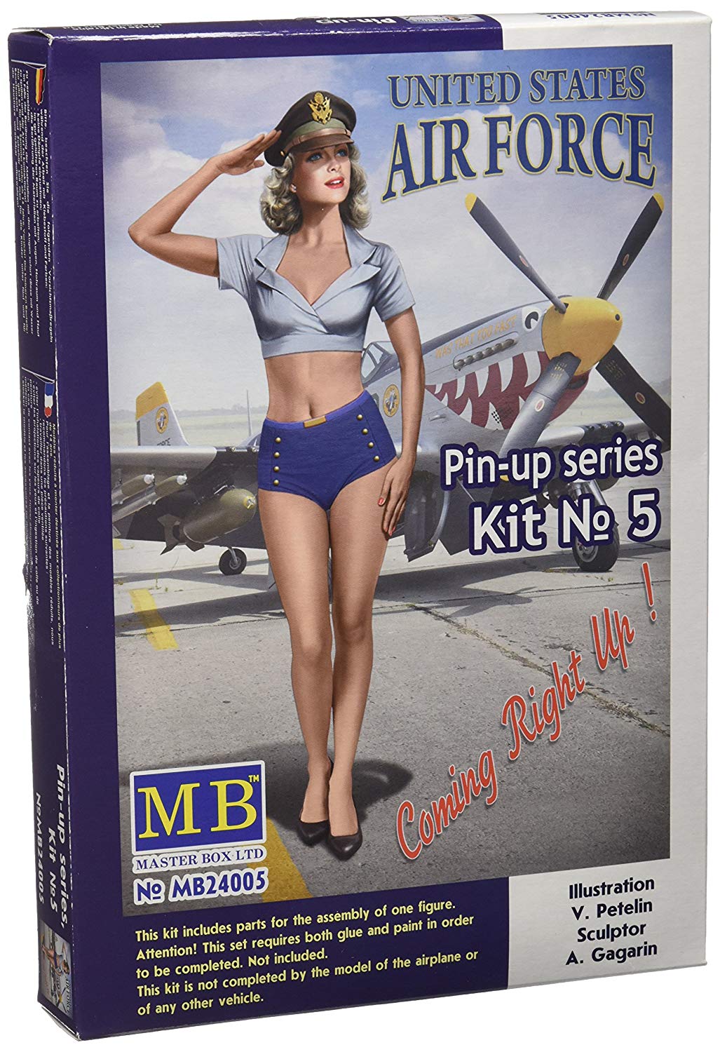 Masterbox 1:24 Scale Pin-up series, Kit No. 5 Patty Construction Set (Grey), Small
