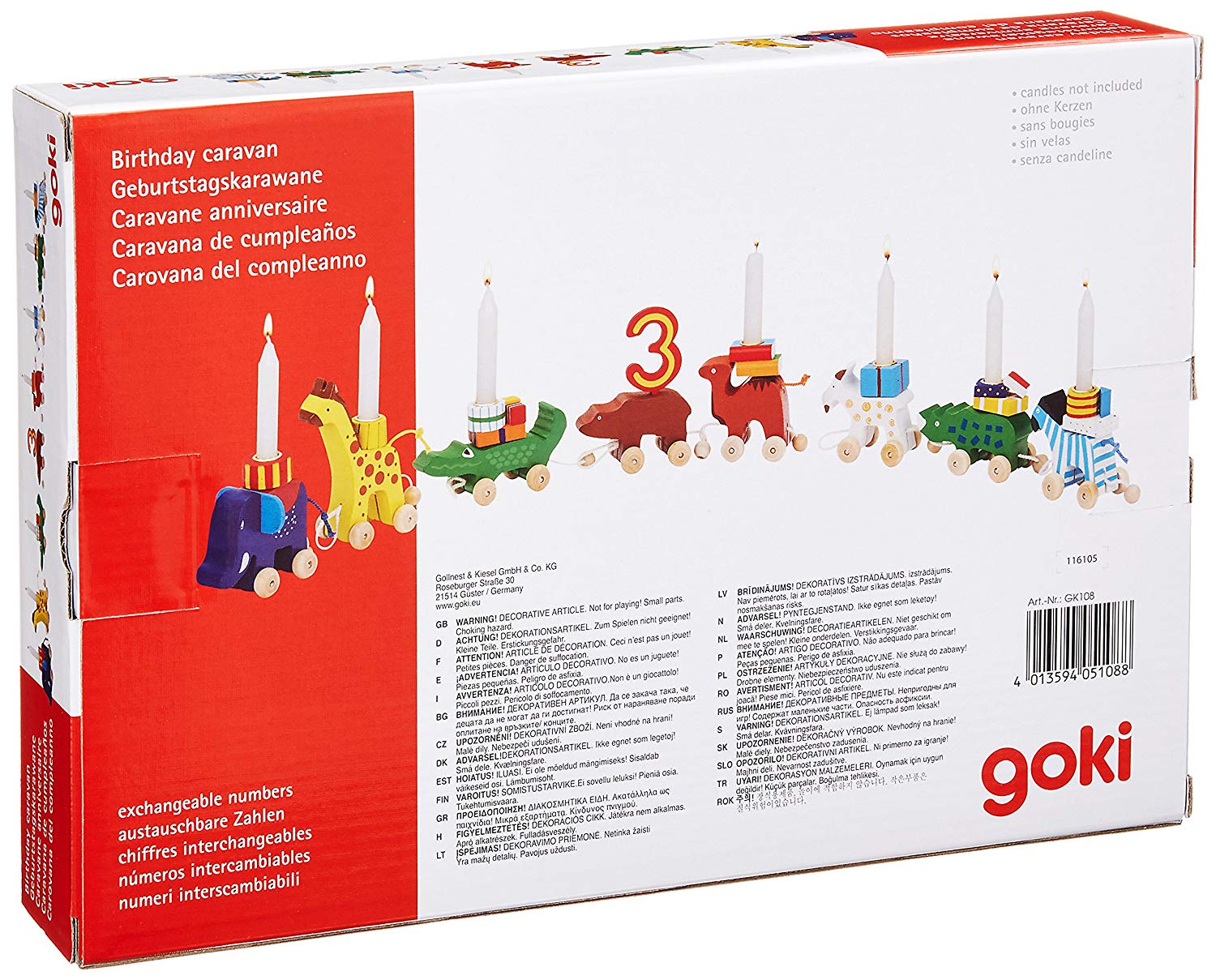 GOKI GK108 Birthday Caravan, Multicoloured, 1 - Pack - Image 2