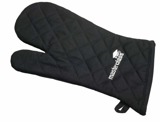 KitchenCraft MasterClass MCGLOVEBLK Professional Deluxe Oven Glove, Cotton, Black