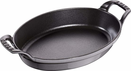 STAUB 40509-562-0 Oval Roasting Dish, 24 cm, Graphite Grey