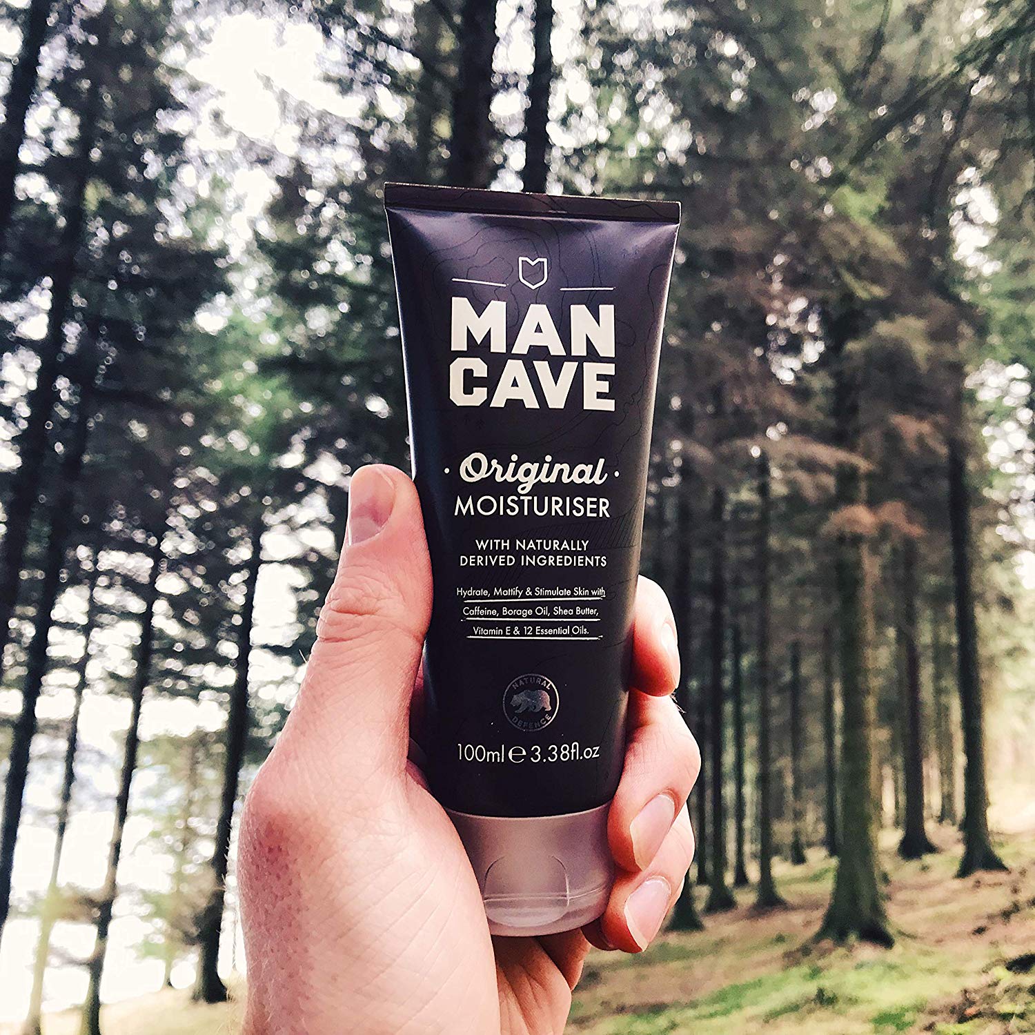 ManCave Natural Caffeine Moisturiser 100ml, Helps Reduce Signs of Fatigue, with UV Absorbers - Image 3