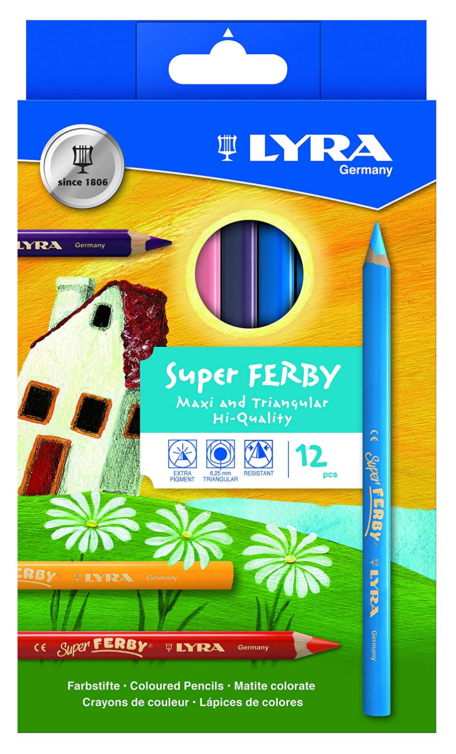 LYRA Super Ferby Colour Pencils, Assorted, Assorted Colors