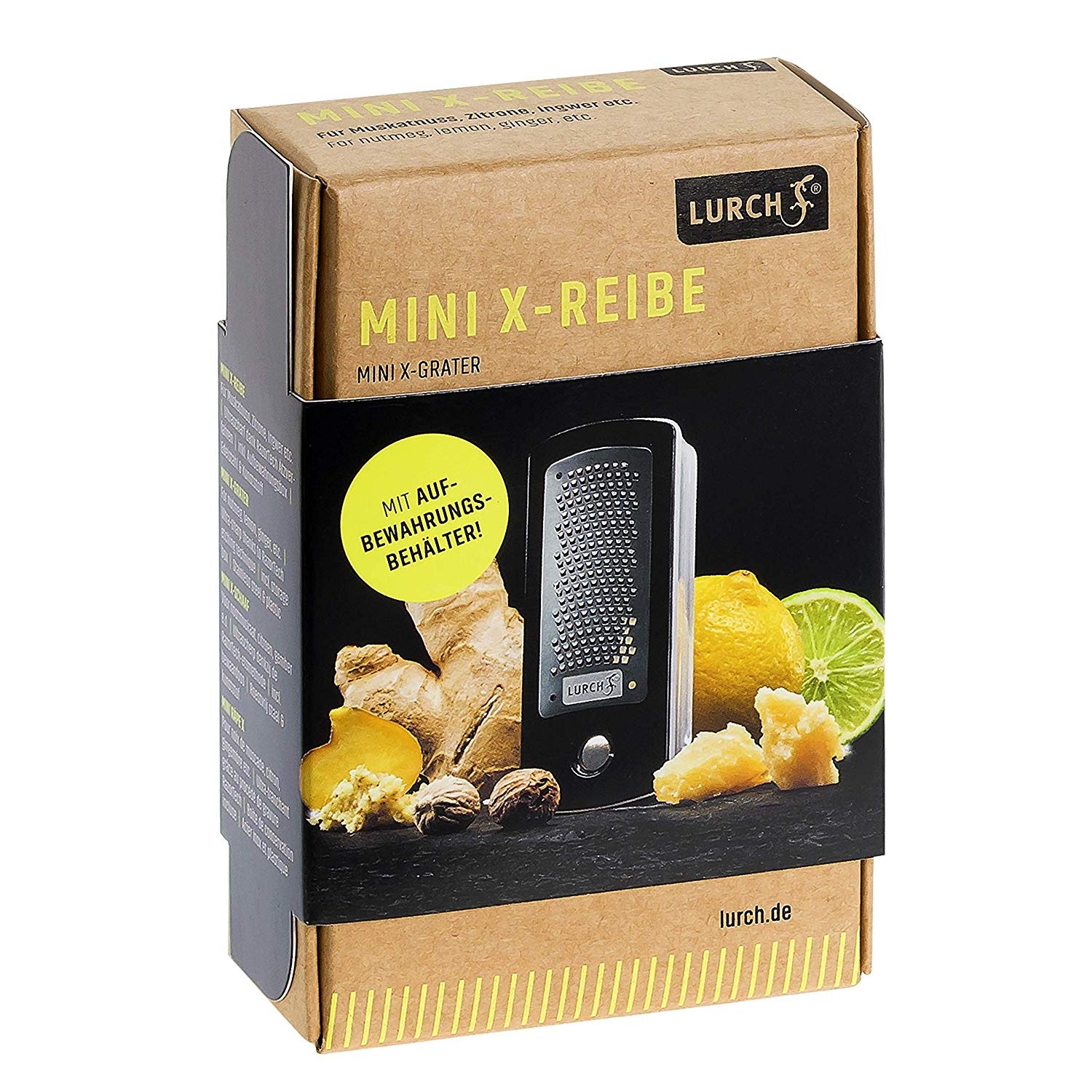 Lurch 1-Piece Razortech X-Series Mini Nutmeg Grater, Black, 220441 - Image 2