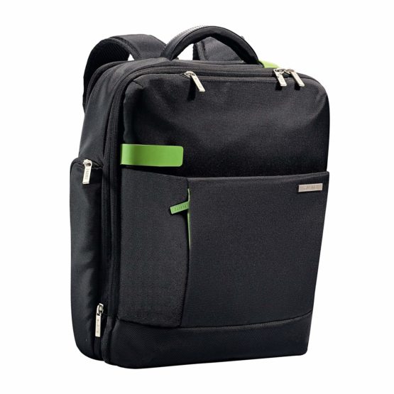 Leitz 15.6 Inch Light-Weight Expandable Laptop Backpack Smart Traveller Range, Black