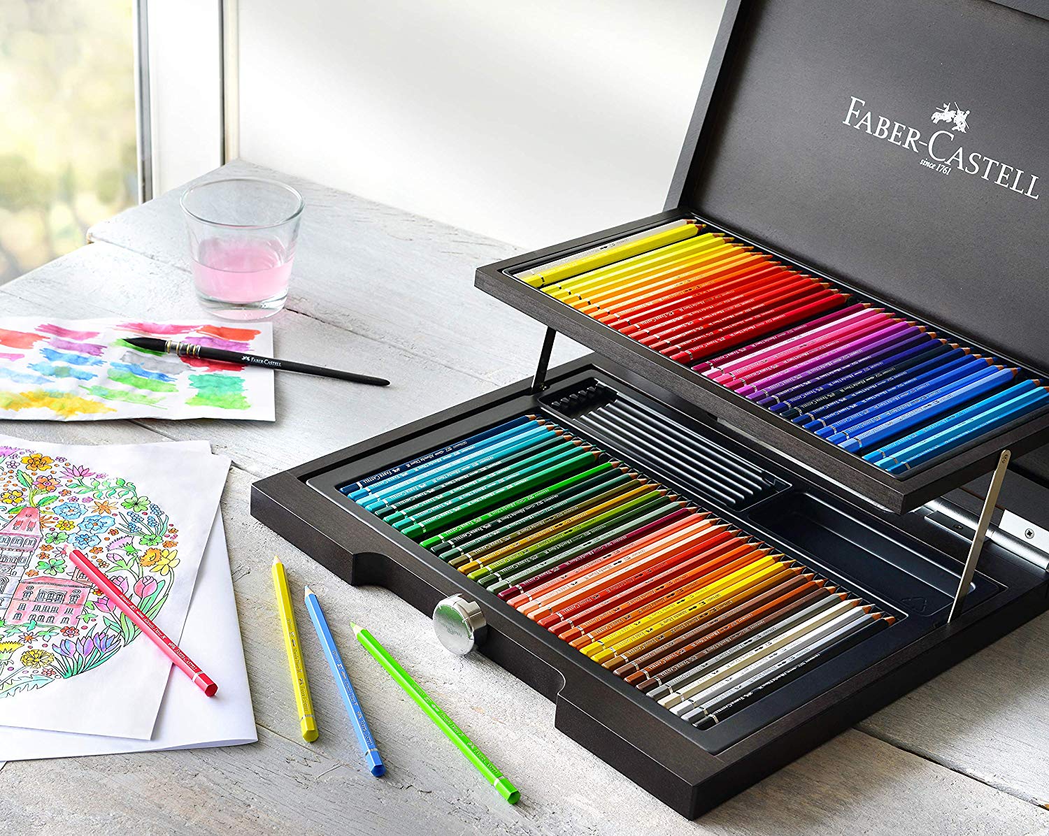 Faber-Castell Albrecht Dürer Watercolour Pencils, Wooden Case of 48 - Image 4