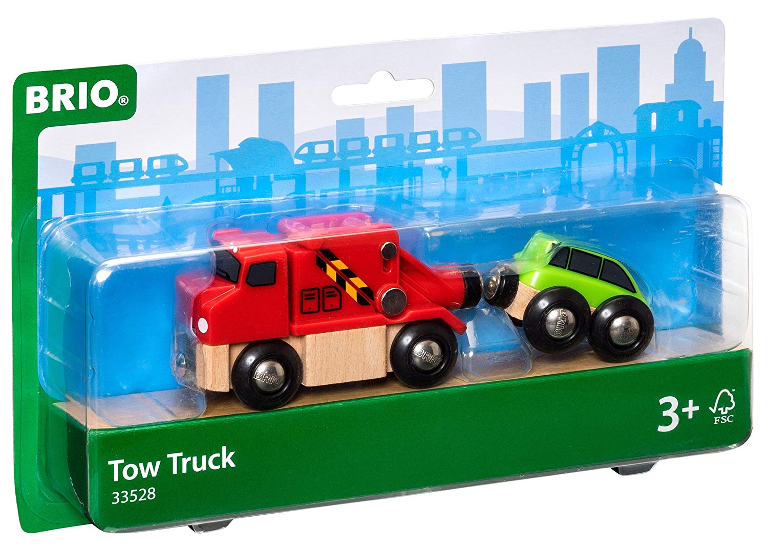 BRIO World Tow Truck for Kids Age 3 Years Up - Wooden Railway Train Expansions and Accessories, Red, 4.3 cm x 3.4 cm x 5 cm - Image 3