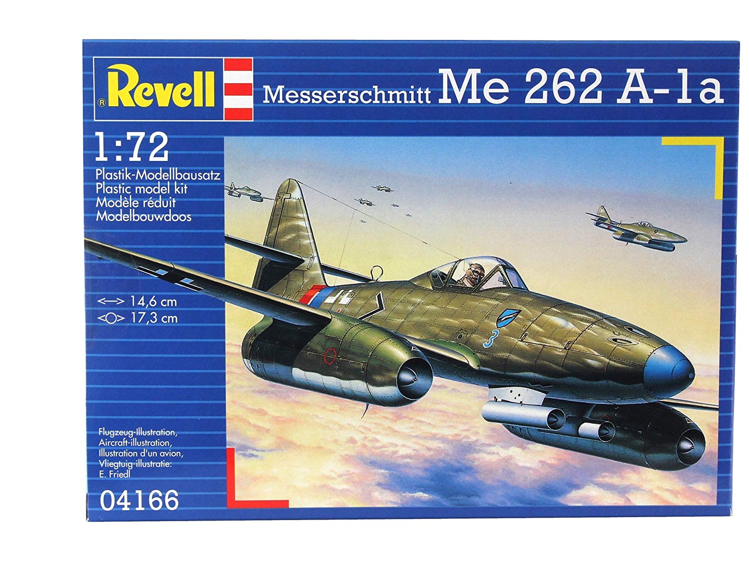 Revell 04166 Messerschmitt Me 262 A1a 1:72 Scale Unbuilt/Unpainted Plastic Model Kit, Camouflage, 1/72 - Image 2
