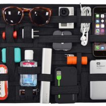 Cocoon GRID-IT XL - Big Organizer, Case with Elastic Straps, Travel Accessories, Wall Organizing System with Ring, 38.1x1x27.9cm - Black