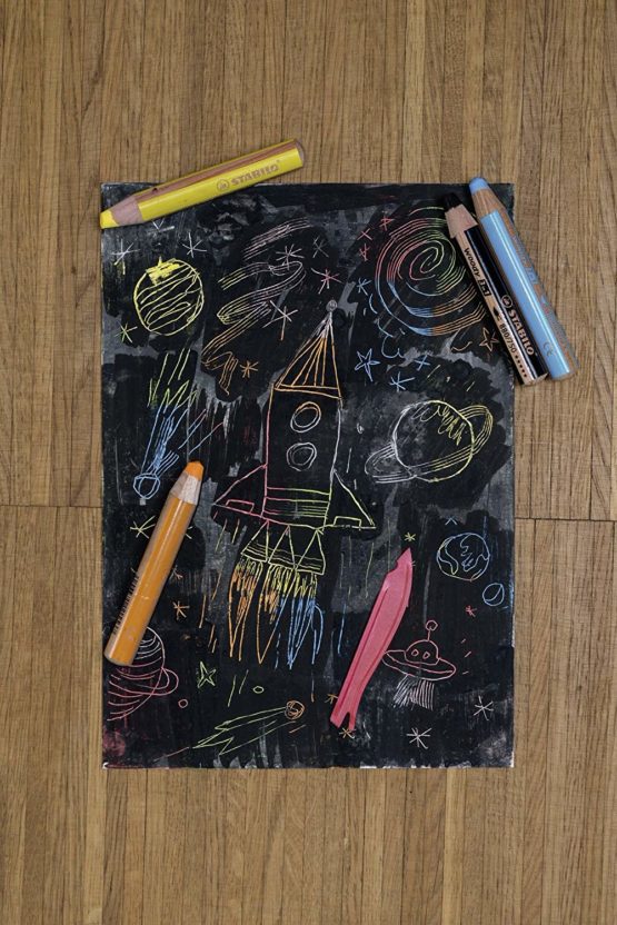 Multi-talented Pencil STABILO woody 3-in-1 Box of 5 Turquoise - Image 4