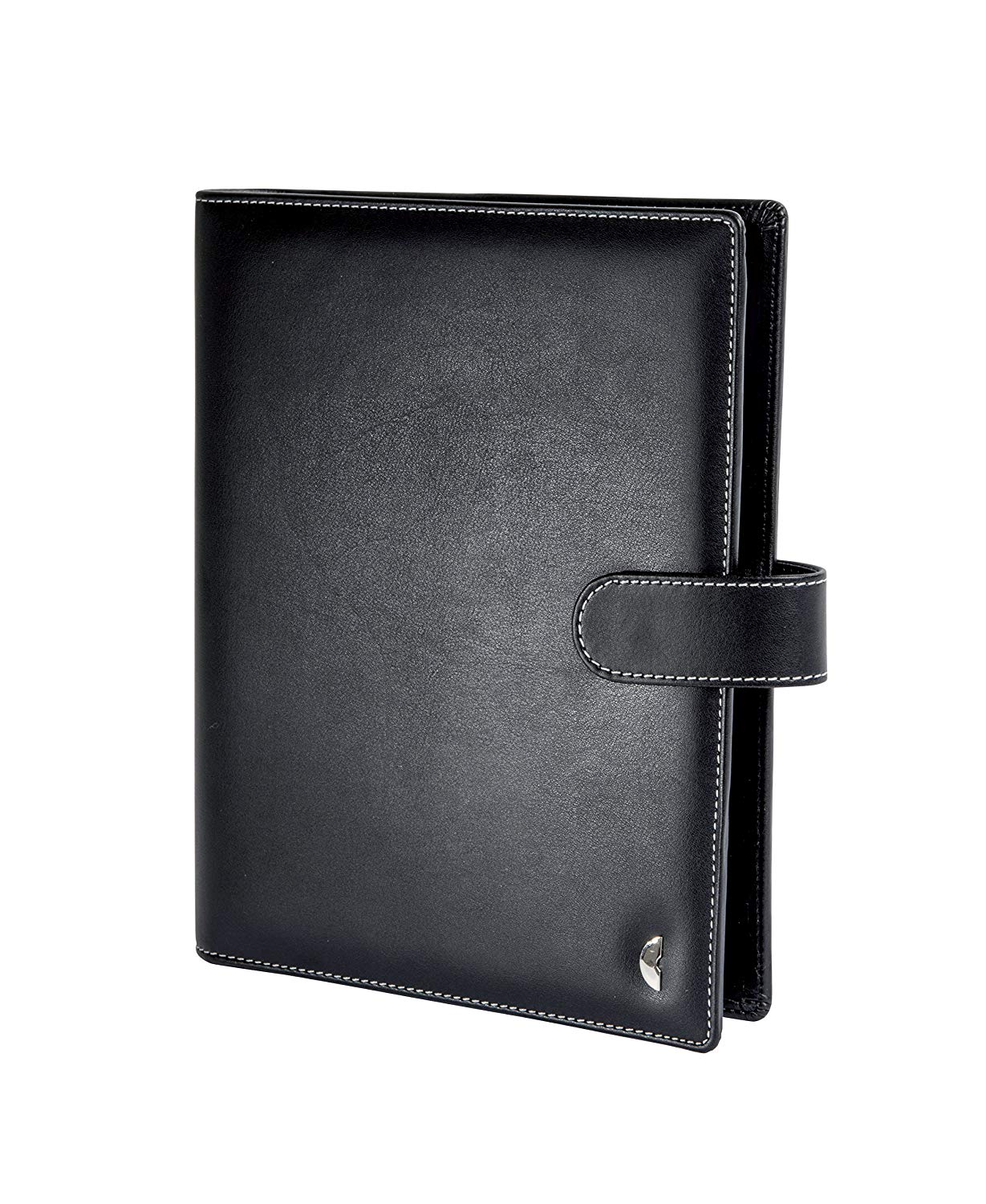Chronoplan 50107 Refillable Organiser/Appointment Diary A5 Format (190 x 240 mm) with Flap Ring Binder Without Calendar Black
