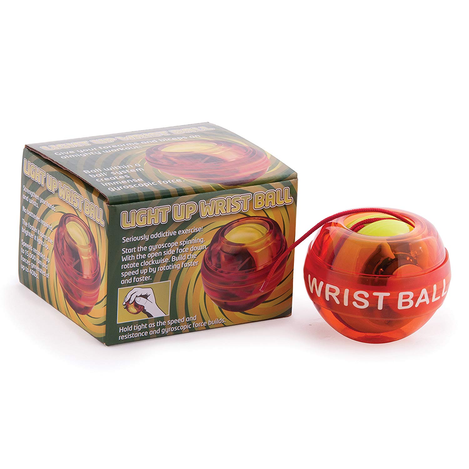 Funtime Gifts ET7950 Light Up Wrist Ball, Orange - Image 3