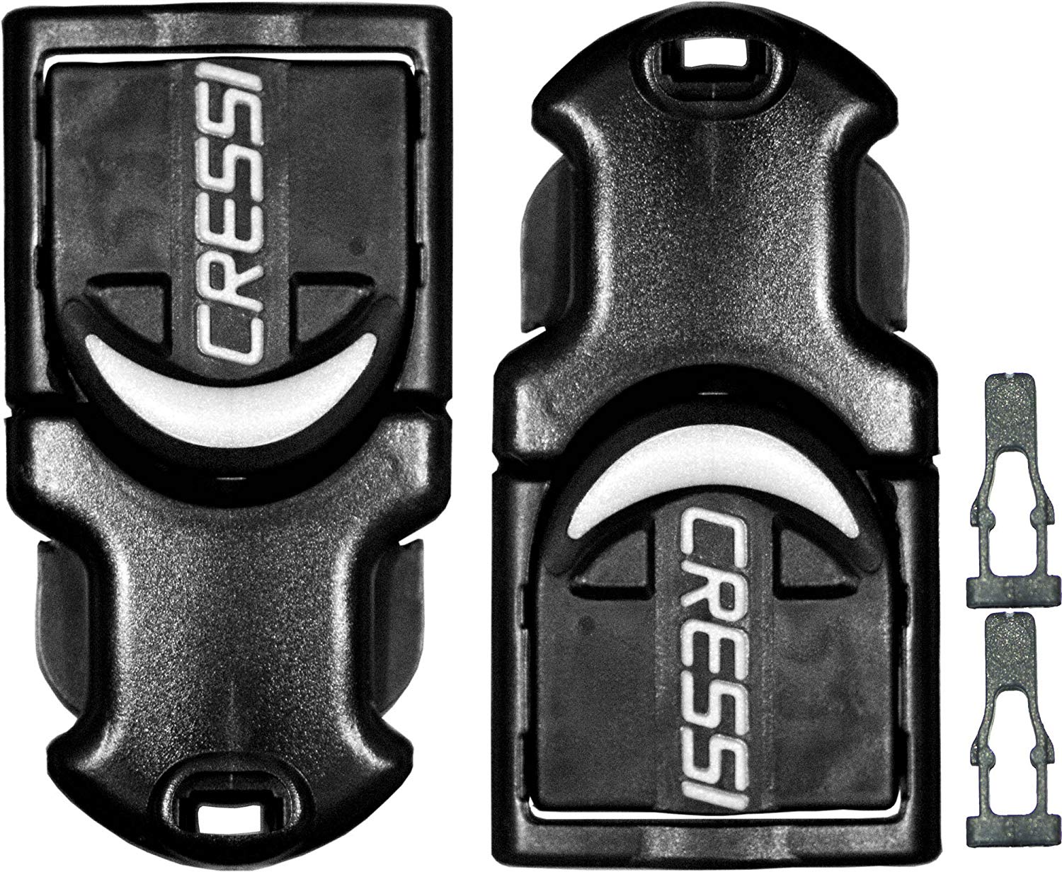 Cressi Reaction/Frog Plus Buckles Fins - Black, standard size