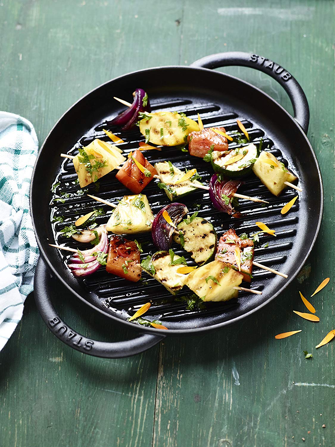 Staub 1203023 Round Grill with two Handles, 26 cm, Matt Black, 10.6 x 13.4 x 1.4 inches (270 x 340 x 35 mm) - Image 2